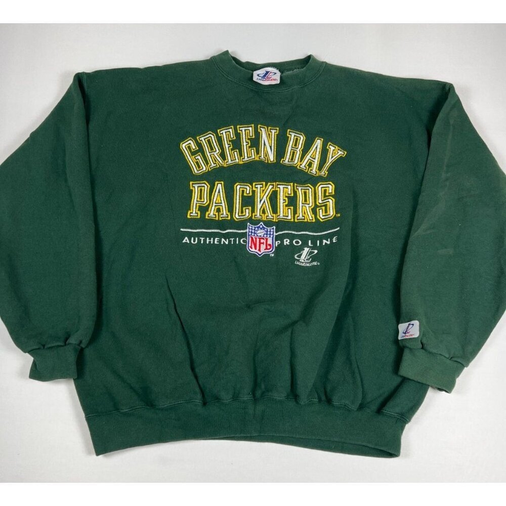 Logo Athletic Mens XL Green Bay Packers NFL Pro Line Sweatshirt Green